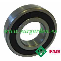 Rodamiento de bolas INA-FAG 6202-2RS medida 11 x 15 x 35 mms. con blindaje plástico
