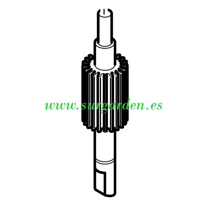 Eje de bomba de engrase motosierra Dolmar 110 / 111 / 112 / 113 / 115 / 116 referencia 119.245.250