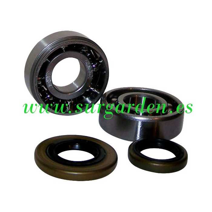 Juego de 2 retenes + 2 rodamientos de cigüeñal para cortadora Stihl TS400