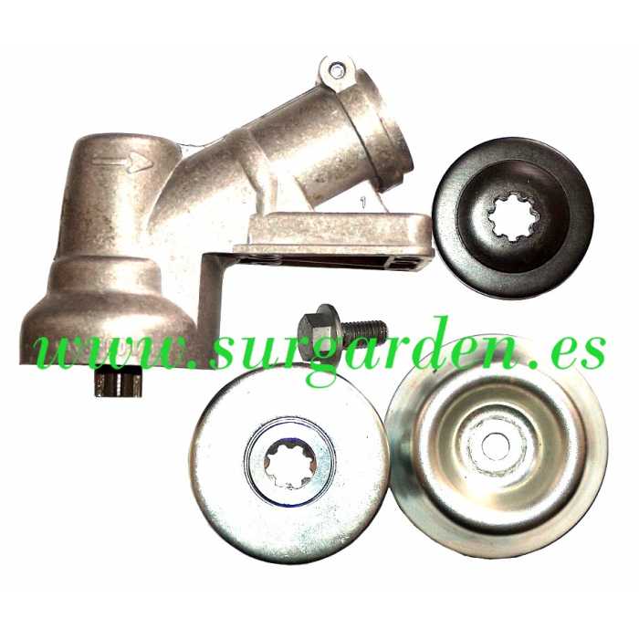 Codo de transmisión adaptable a desbrozadora Efco / Oleo-Mac ref. 61052030 de 26 mms de barra