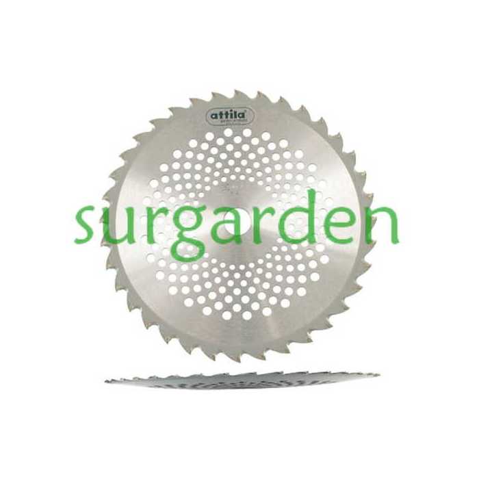 Disco corte desbrozadora Widia Attila profesional de 36 dientes 255 mms de diámetro de superficie redondeada