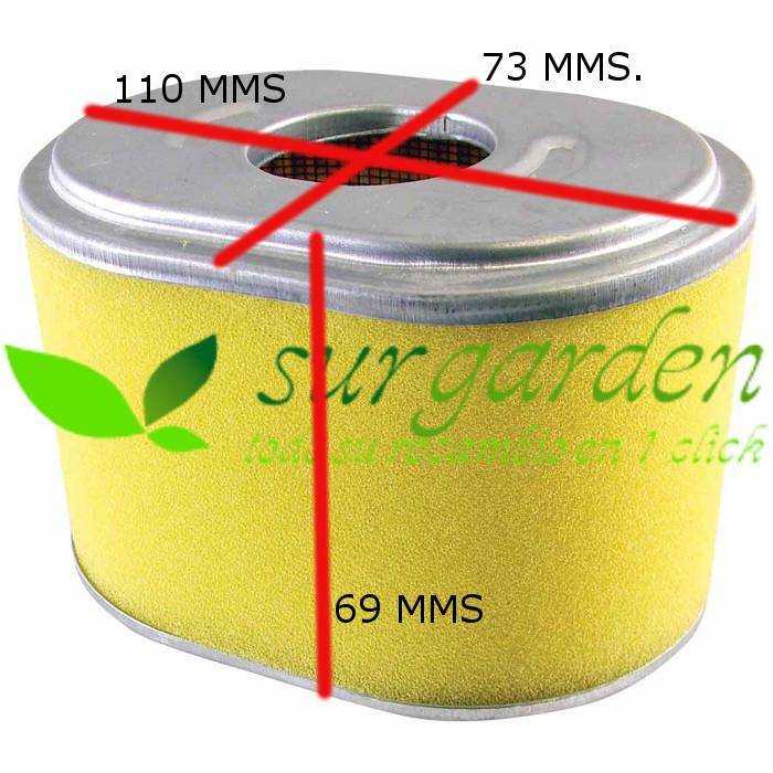 Filtro de aire para motor Honda GX140 / GX160 / GX200 referencias originales 17210-ZE1-505 / 17210-ZE1-821 / 17210-ZE1-822