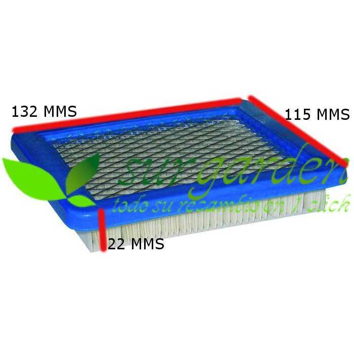 Filtro de aire motor Honda GC135 / GC160 / GCV135 / GCV160 -- Briggs&Stratton Quantum 3 - 5 HP 17211-ZL8-003 / 399959 / 431588