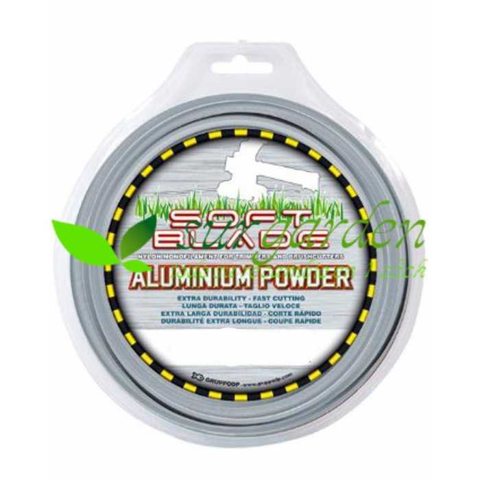 Hilo de 3,3 mms de nylon / aluminio redondo en blister de 46 metros