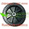 Rueda delantera plástica Marina Systems 57BT - 57HT - 57HT INOX CP050108 de 180 mms