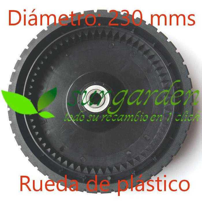 Rueda trasera cortacésped plástica Marina Systems 57BT - 57HT - 57HT INOX CP056118 230 mms