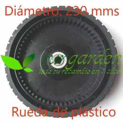 Rueda trasera cortacésped plástica Marina Systems 57BT - 57HT - 57HT INOX CP056118 230 mms