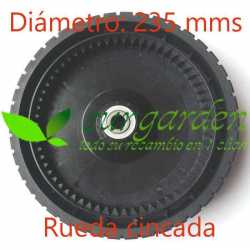 Rueda trasera cincada Marina Systems 57BT - 57HT - 57HT INOX CP057128 de 235 mms