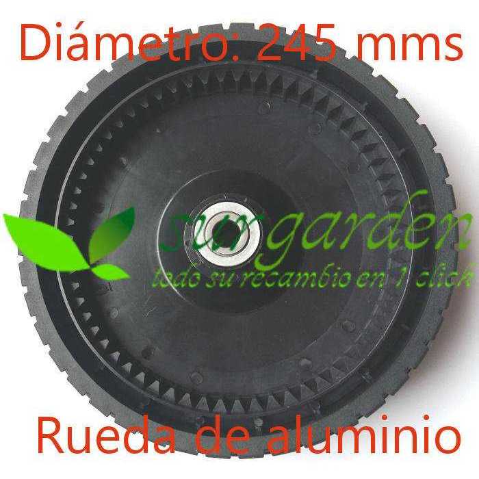 Rueda trasera de aluminio Marina Systems 57BT - 57HT - 57HT INOX CP057128 de 245 mms