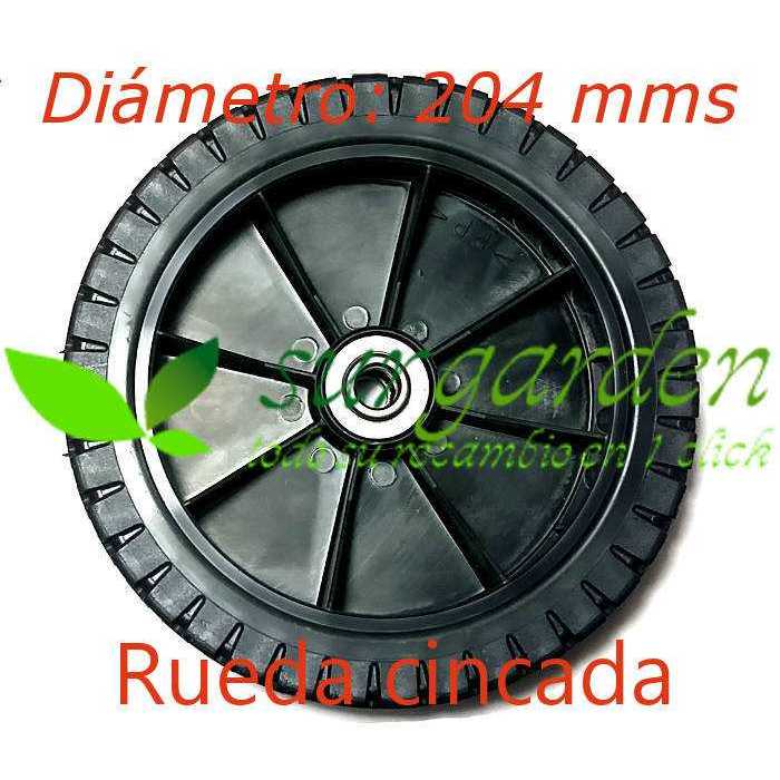Rueda delantera cincada Marina Systems 57BT - 57HT - 57HT INOX CP053128 de 204 mms