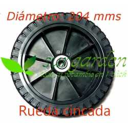 Rueda delantera cincada Marina Systems 57BT - 57HT - 57HT INOX CP053128 de 204 mms