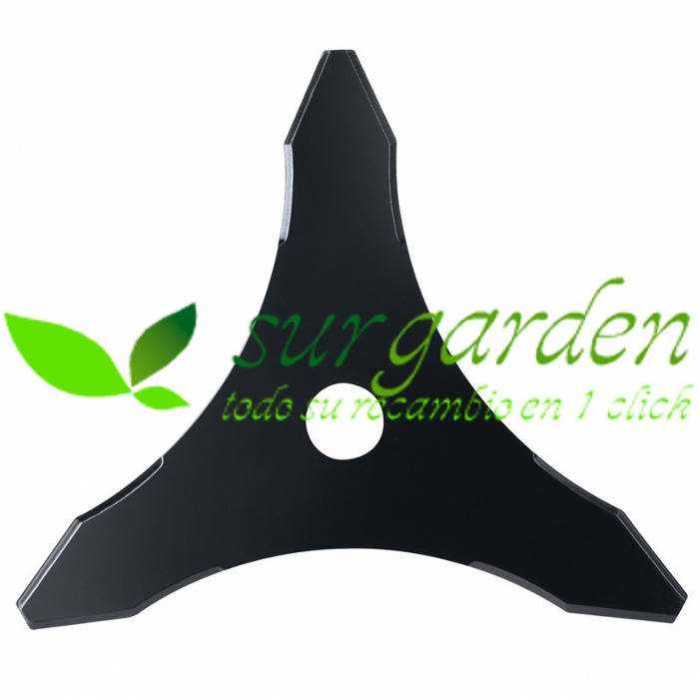 Disco corte desbrozadora recto de 3 puntas profesional 305 x 20 x 3 mms.