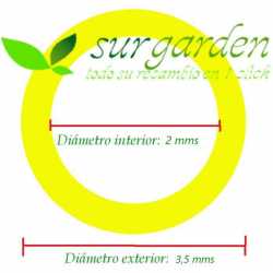 Tubo de gasolina de silicona F4040A de 2,0 mms. x 3,5 mms. en tramo de 1 metro