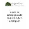 NGK - Champion. Listado de cruce de referencias