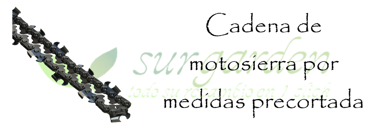 Por modelo.           Elija marca y modelo de la lista y obtendrá un listado de todas las opciones de cadena para su máquina.