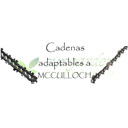 McCulloch.           Elija su modelo de la lista y obtendrá un listado de todas las opciones de cadena para su máquina.