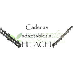 Hitachi.             Elija marca y modelo de la lista y obtendrá un listado de todas las opciones de cadena para su máquina. 