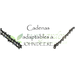 John Deere.             Elija marca y modelo de la lista y obtendrá un listado de todas las opciones de cadena para su máquina. 